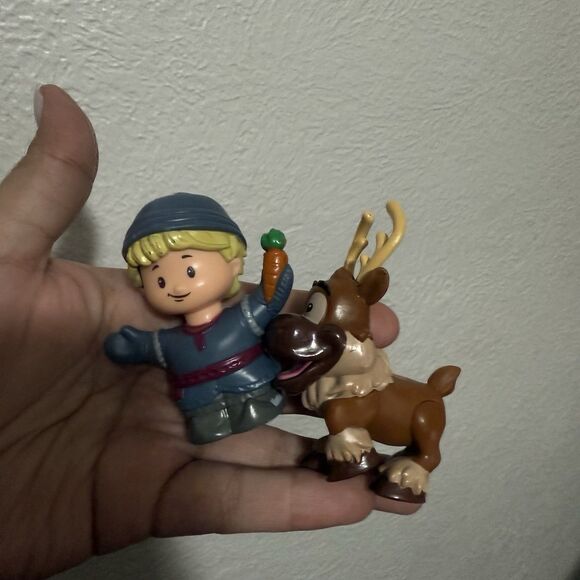 Hasbro Disney Frozen Sven Reindeer 3" Action Figure Cake Topper And Kristoff LP - Picture 2 of 3